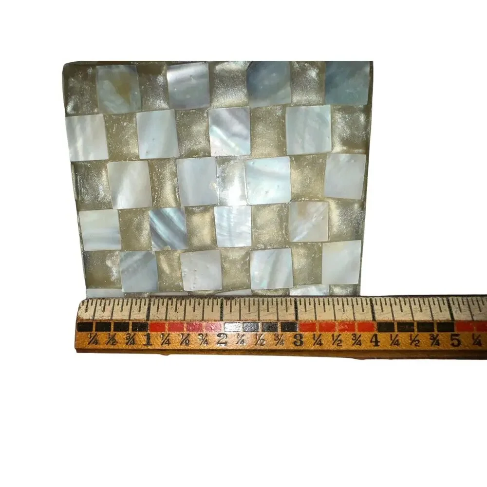 4 Bathroom Vanity Set Marble Look Resin Mother of Pearls Inlay Cover Check